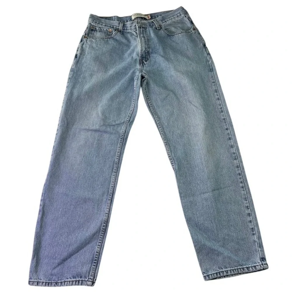 Levi's 550 Relaxed Fit Jeans‎ Mens 35x32 Blue Light Wash Good Tapered Leg Y2K